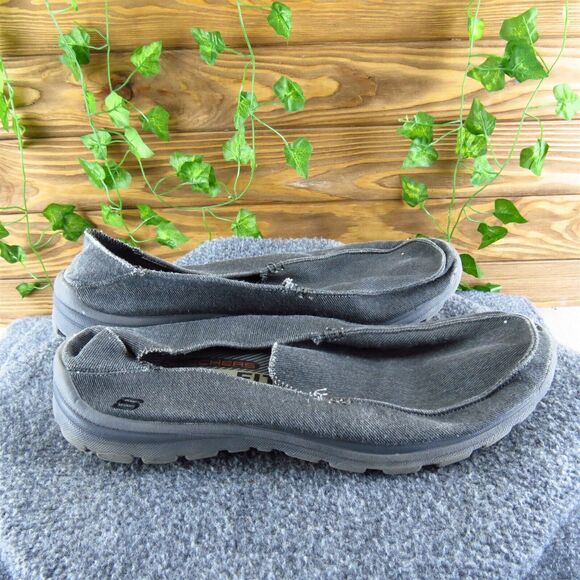 Skechers Men's Relaxed Fit Memory Foam Slip-On Black Fabric Size 13 Medium - Picture 3 of 7